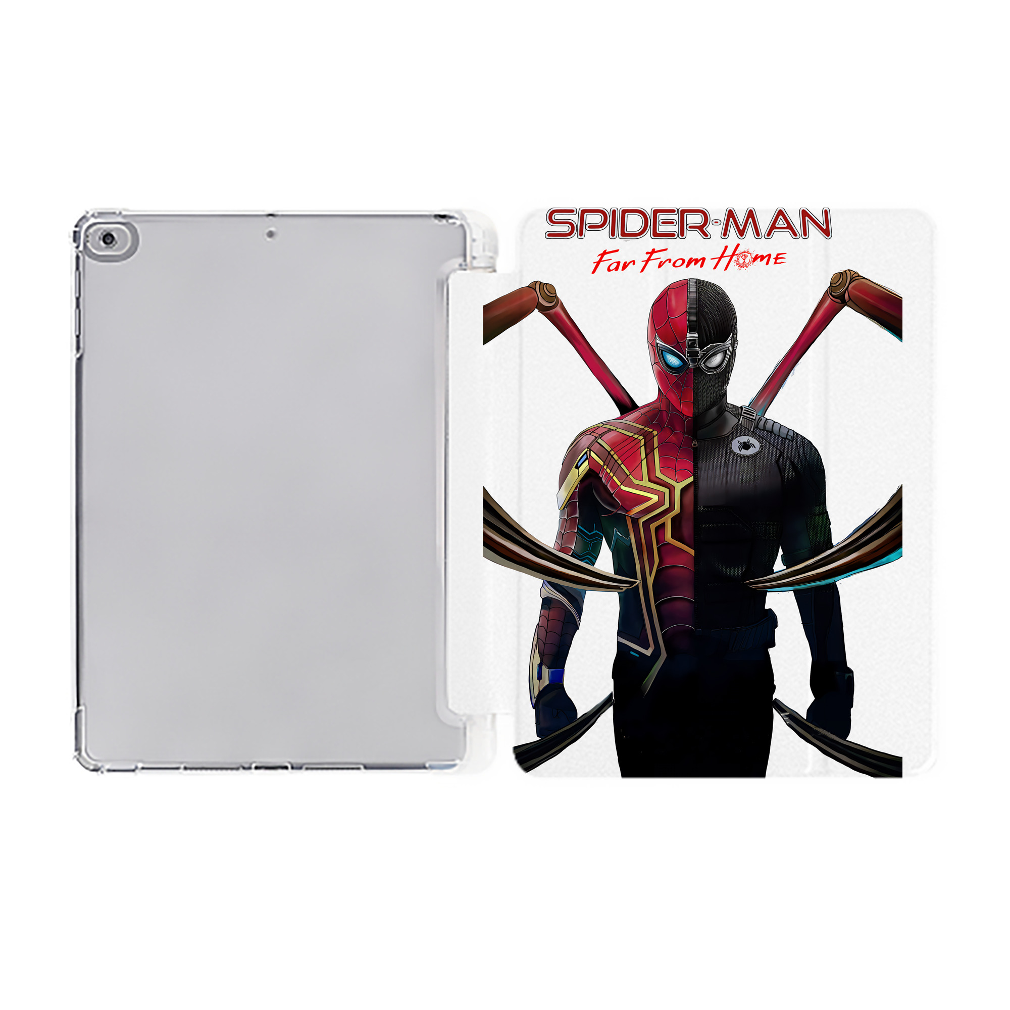 （画像用） Spider Man スパイダーマン IPad ケース ペン収納付き 三つ折りスタンド PUレザー×シリコン 対応機種9.5/10.5/10.9インチ